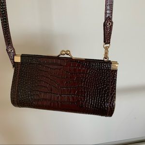 Erdem X H&M small faux leather shoulder bag clutch